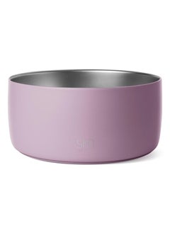 Stainless Steel Pet Water Bowl for Dogs & Cats | Reusable Insulated Stainless Steel Food Bowls for Dog Cat | No Tip No Slip BPA Free | Bentley Collection | Large (64oz) | Lavender