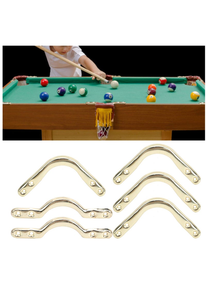 Excefore Billiard Pocket Bracket, 6Pcs 4in Pool Table Corner Pocket Brackets Accessories For Billiards Web Net Bags  - Image 3