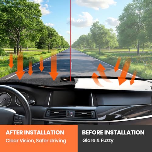 Clidr Car Dashboard Cover for 2004-2006 Lexus RX330, 2007-2009 RX350, 2006-2008 RX400h Silicone Non-Slip Dash Mat Anti-UV Carpet (Black Edge) - Image 4