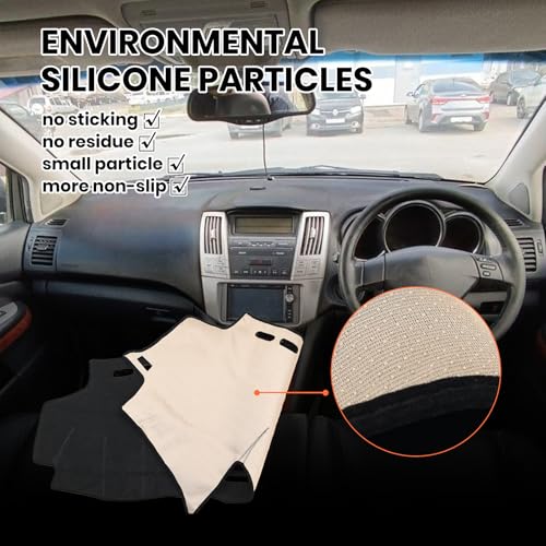 Clidr Car Dashboard Cover for 2004-2006 Lexus RX330, 2007-2009 RX350, 2006-2008 RX400h Silicone Non-Slip Dash Mat Anti-UV Carpet (Black Edge) - Image 3