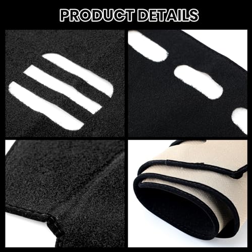 Clidr Car Dashboard Cover for 2004-2006 Lexus RX330, 2007-2009 RX350, 2006-2008 RX400h Silicone Non-Slip Dash Mat Anti-UV Carpet (Black Edge) - Image 5