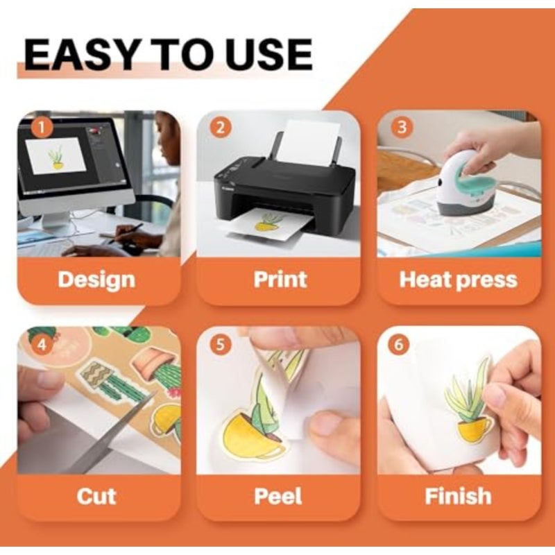 Sublimation Sticker Paper - 50 Pcs Waterproof Sublimation Stickers 8.5 * 11in for Decoration - Image 5
