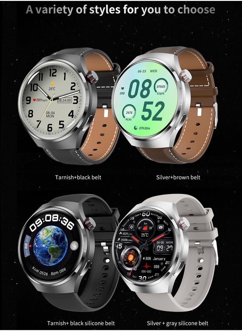 RollsTimi  - Men's Bluetooth Smartwatch, 1.6 Inch With The Function Of Answering And Making Calls, With Sleep Monitoring And Fitness Heart Rate Monitoring, Suitable For Android And IOS Systems, Brown - Image 1