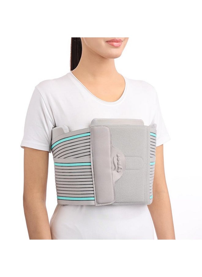 Tynor Tynor Chest Binder, for Post-Surgery Recovery | Breathable Compression Support for Chest Support and Rib Injuries | Brace for Men & Women, Pack of 1 (Grey, Large)  - Image 1
