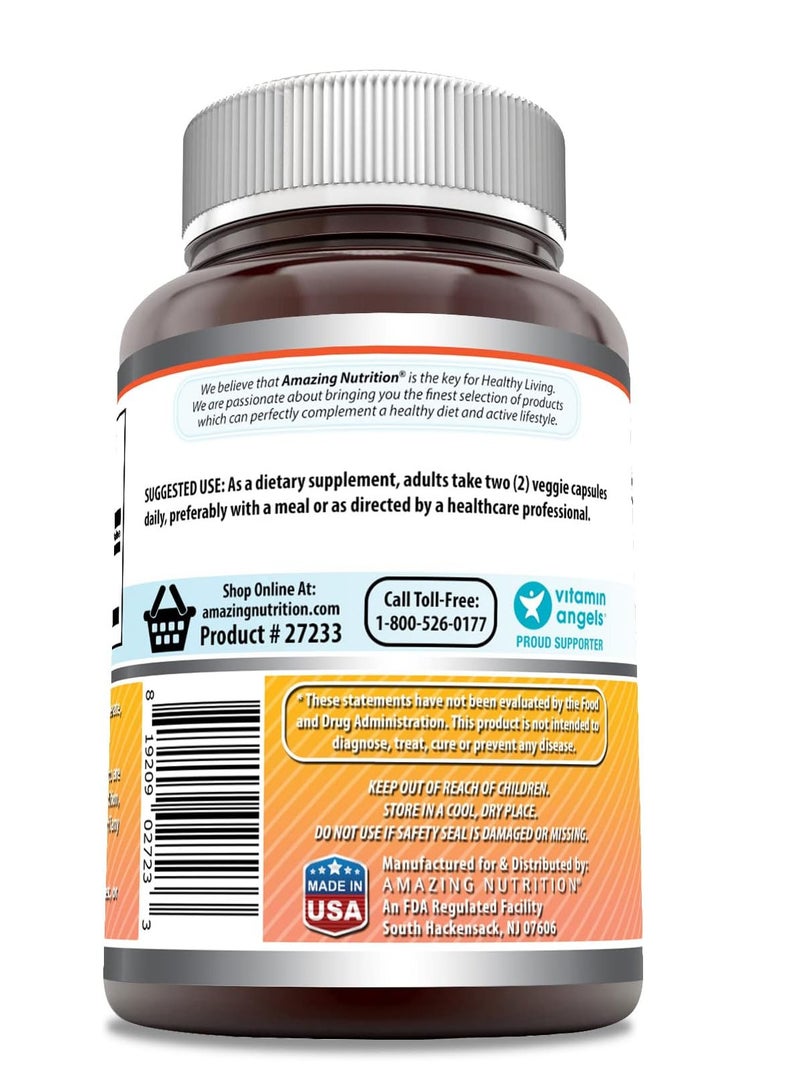Amazing Nutrition Berberine Supplement | 1200 Mg Per Serving | 120 Veggie Capsules Per Serving | Non-GMO | Gluten-Free | Made in USA - Image 3