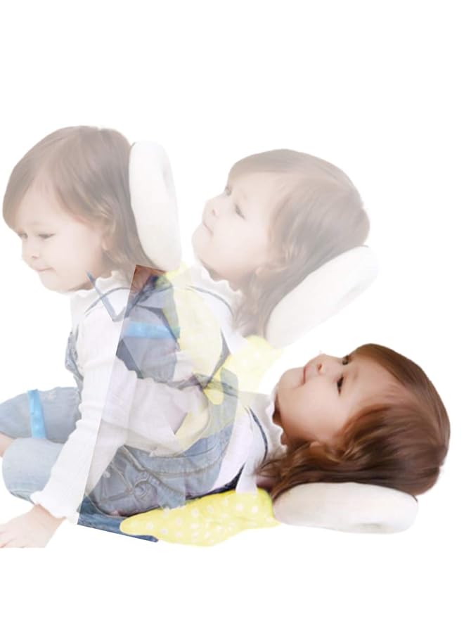 erorex Baby Head Protection Pad Baby Head Pillow Backpack Adjustable Infant Safety Pad For Baby Walkers Protective Head And Shoulder Protector Prevent Head Injured Suitable Yellow  - Image 1