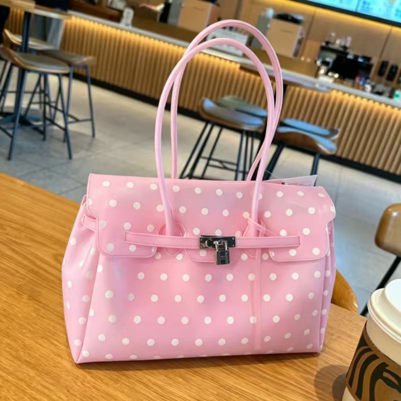 Transparent TPU Polka Dot Tote Bag for Women, Large Capacity - Image 2