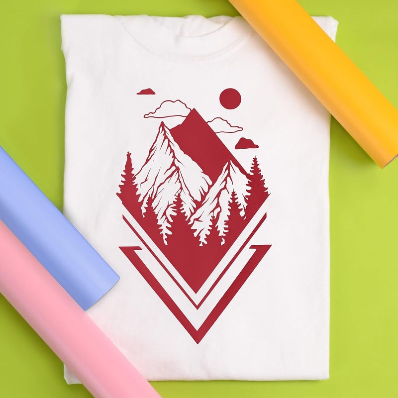 SISER EasyWeed Heat Transfer Vinyl 11.8" x 5ft Roll (Red) - - Compatible, Cricut, Silhouette and Other Craft/Professional Cutters - CPSIA Certified - Image 4