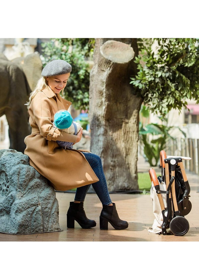 KASTWAVE Baby Carriage, Lightweight Baby Stroller, Lightweight Foldable Travel Buggy with 5-Point Harness, Adjustable Seat Back and Oversize Basket Folds with 1 Hand, Sleep Shade - Great for Airplane  - Image 2