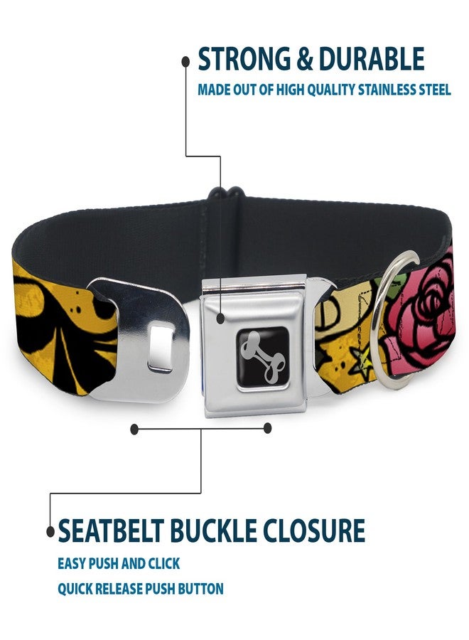 Buckle Down Dog Collar Seatbelt Buckle Mom Dad Yellow 16 to 23 Inches 1.5 Inch Wide - Image 4