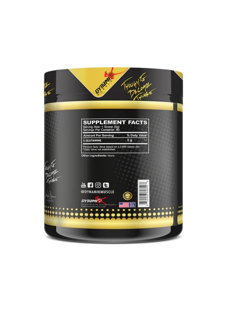 DYNAMIK MUSCLE Gold Series Glutamine, Unflavoured, 60 Servings  - Image 3