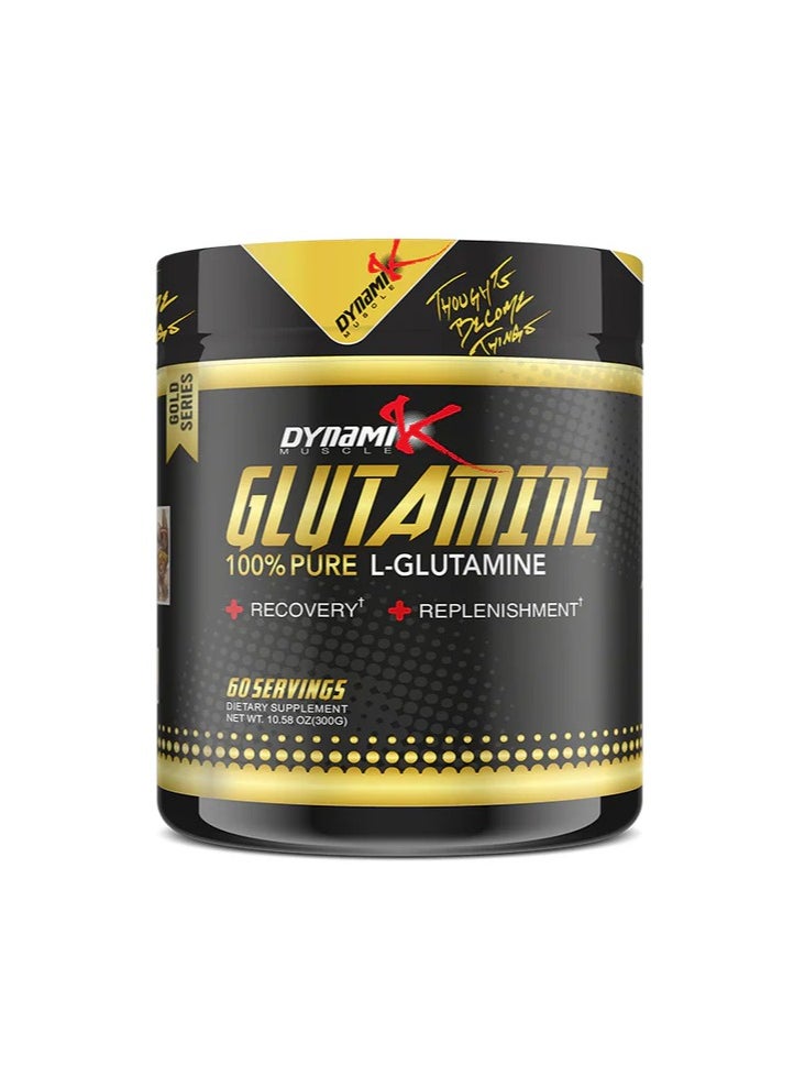 DYNAMIK MUSCLE Gold Series Glutamine, Unflavoured, 60 Servings  - Image 1