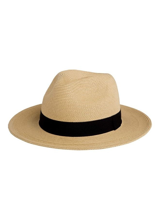 NIBEMINENT - Sun Straw Fedora Beach Hat - Image 1