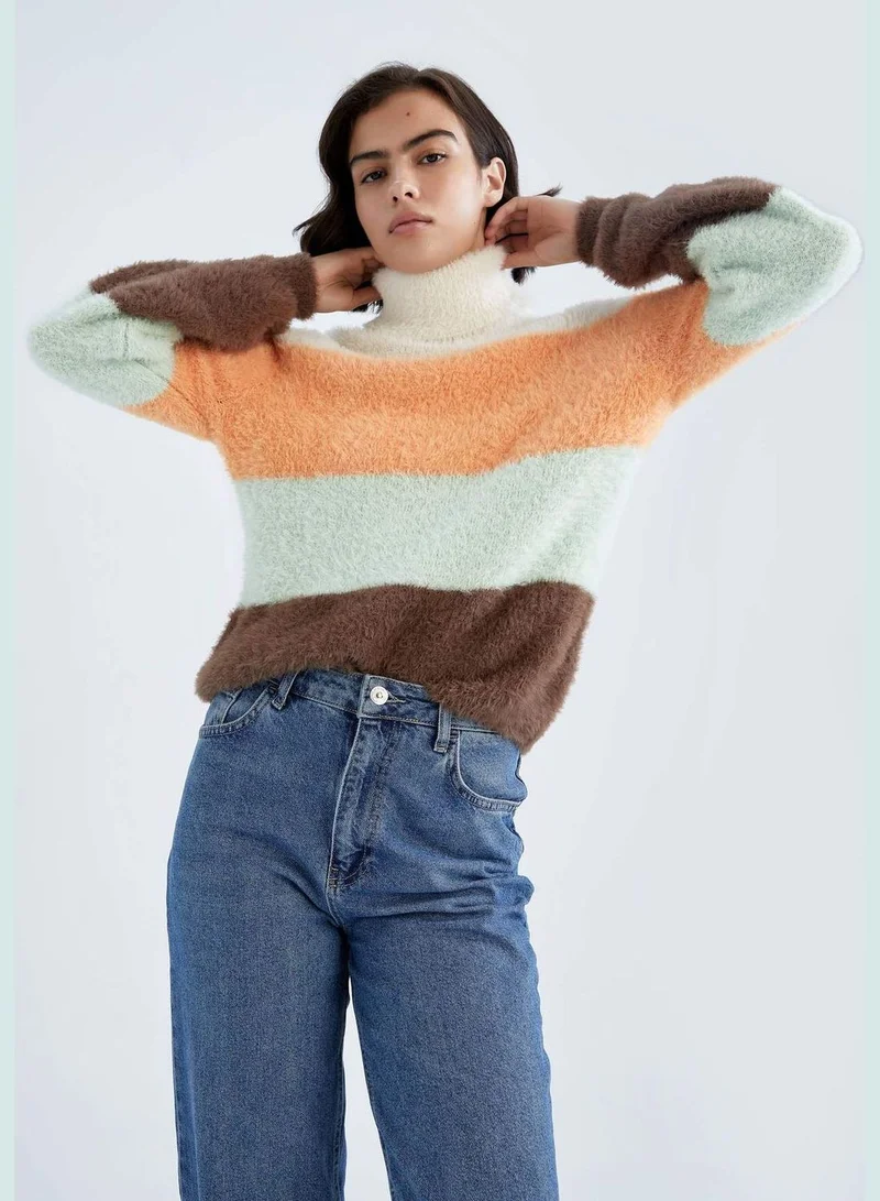 DeFacto Block Colour Turtleneck Jumper