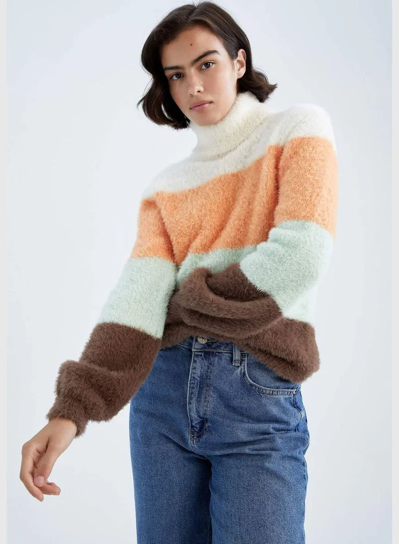 DeFacto Block Colour Turtleneck Jumper