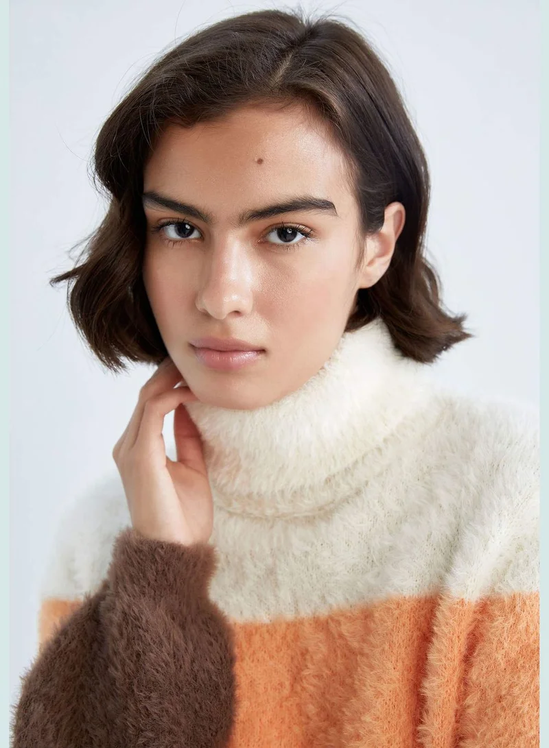 DeFacto Block Colour Turtleneck Jumper