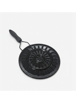 AKDC Heavy-Duty Simmer Ring 17 cm Black – Gas Stove Heat Diffuser Plate for Even Cooking & Flame Control