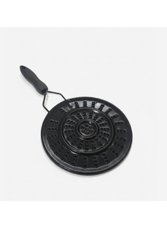 أي كي دي سي حلقة طهي AKDC شديدة التحمل مقاس 17 سم باللون الأسود - لوحة توزيع حرارة موقد الغاز للطهي المتساوي والتحكم في اللهب - Image 1