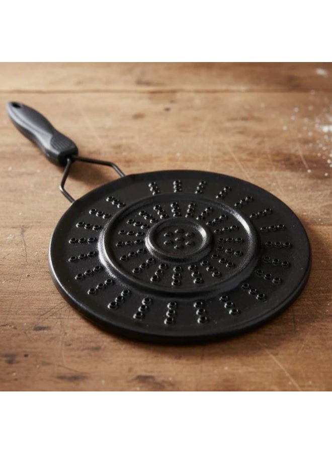 أي كي دي سي حلقة طهي AKDC شديدة التحمل مقاس 17 سم باللون الأسود - لوحة توزيع حرارة موقد الغاز للطهي المتساوي والتحكم في اللهب - Image 2