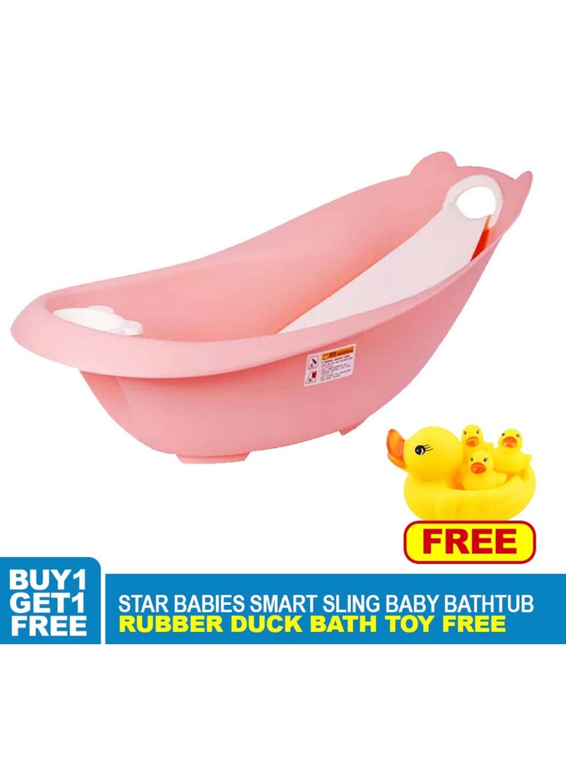 STAR BABiES Smart Sling 3-Stage Tub - White Pink With Free Scented Bag 5Pcs Pink - Image 2