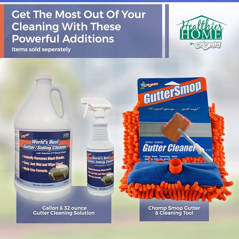 CHOMP! Worldâ€™s Best Gutter Cleaner: Ultimate Gutter Cleaning Solution for All Types of Rain Gutters, Siding and Metal Trim - Instantly Clean Black Streaks, Filth, Dirt and More - 1 Gallon - Image 2