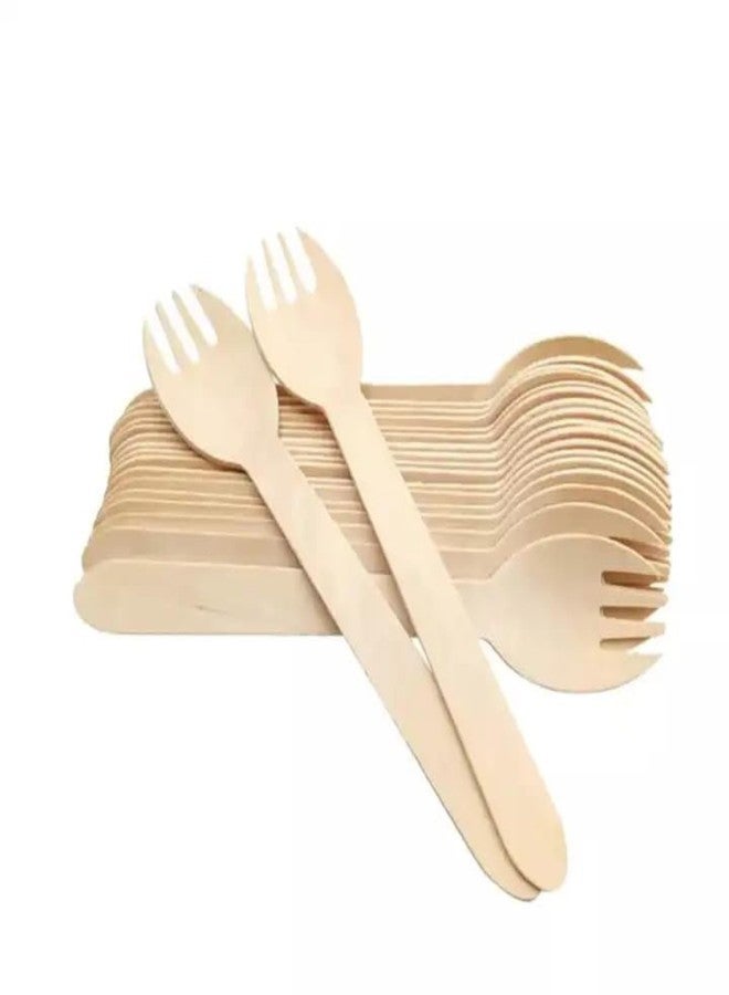 Concession Essentials ملاعق خشبية قابلة للتصرف 5.5" / أدوات خشبية طبيعية - عبوة من 100 قطعة - Image 1