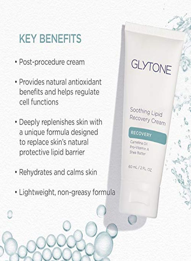 Glytone Soothing Lipid Recovery Cream, Post Procedure, Vitamins A & E, Camelina Oil, Glycerin And Shea Butter For Sensitive, Compromised Skin, 2 Oz - Image 2