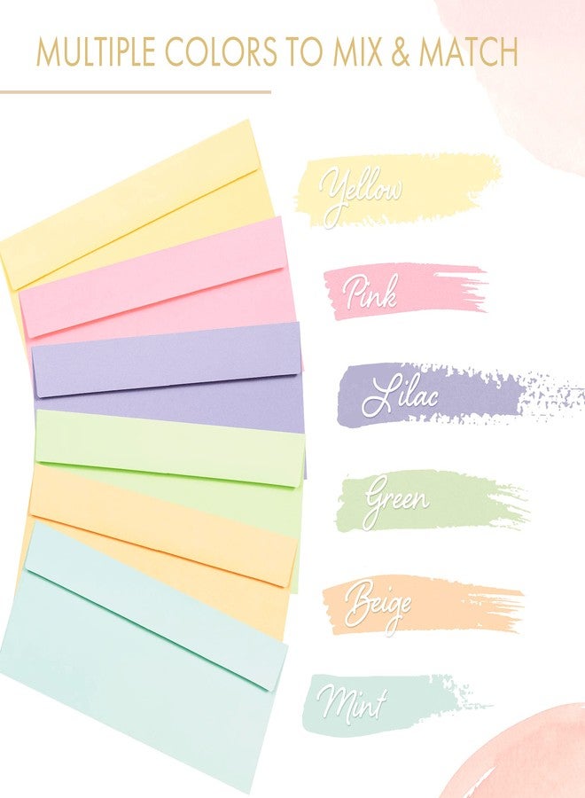 MATICAN Colored Envelopes Letter Size, 36-Pack #10 Business Envelopes, 4 1/8 x 9 1/2 Inches, 6 Pastel Colors - Image 3