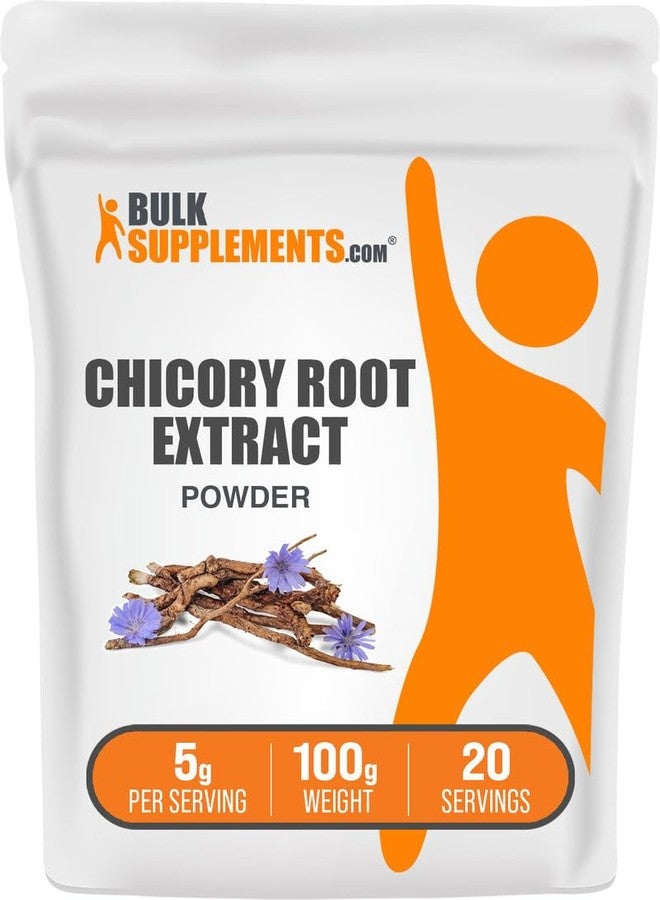 بالك سابلمنتس مسحوق مستخلص جذور الهندباء من BulkSupplements.com - مسحوق جذور الهندباء، مكمل غذائي غني بالألياف - نباتي وخالٍ من الغلوتين، 5 غرام لكل حصة، 100 غرام (3.5 أونصة) (عبوة واحدة) - Image 1