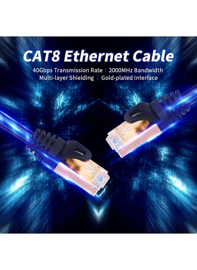 CAT8 Network Cable 40Gbps 2000MHz Ethernet Cable with Multi-layer Shielding 26AWG Pure Copper Core Gold-plated Interface 15M - pzsku/Z69B7BD693252BA8C95DBZ/45/_/1731568819/80a0a145-9984-4573-9e23-2e380579c304