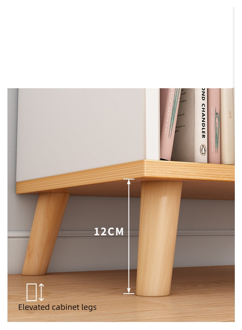 Tanwer 40 * 30 * 53cm single drawer double-layer storage rack bedside table, simple and modern small simple bedside table, end table, bedroom, living room, simple bedside table - Image 2