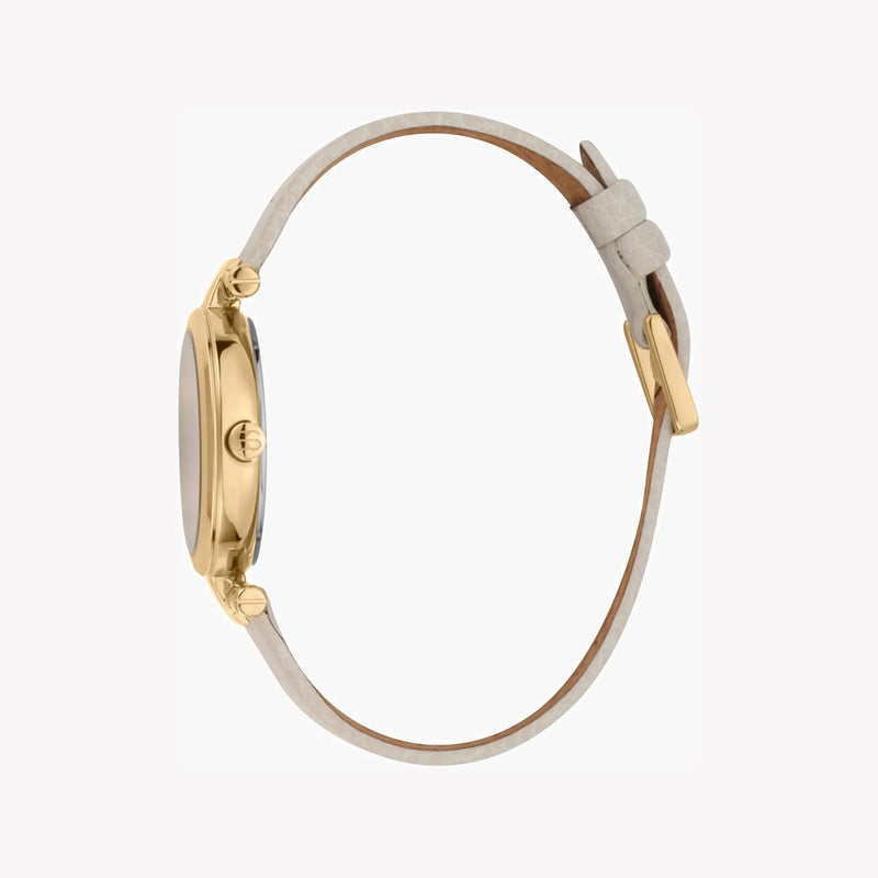 ESPRIT Women's Beige Leather Watch, Silver Dial|ES1L281L0035 - Image 2