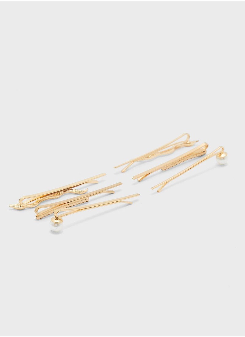 Claires Kids 6 Pack Snake Rhinestone Clips  - Image 3