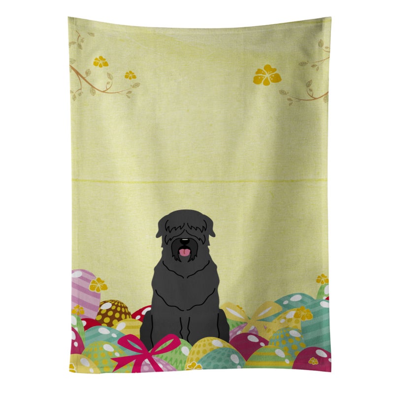 Caroline's Treasures ""Caroline's Treasures Easter Eggs Black Russian Terrier Kitchen Towel  Multicolor  25"""" x 15""""""