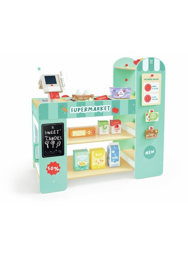 Hape مجموعة ألعاب السوبر ماركت الذكية والخشبية من هابي - Image 2