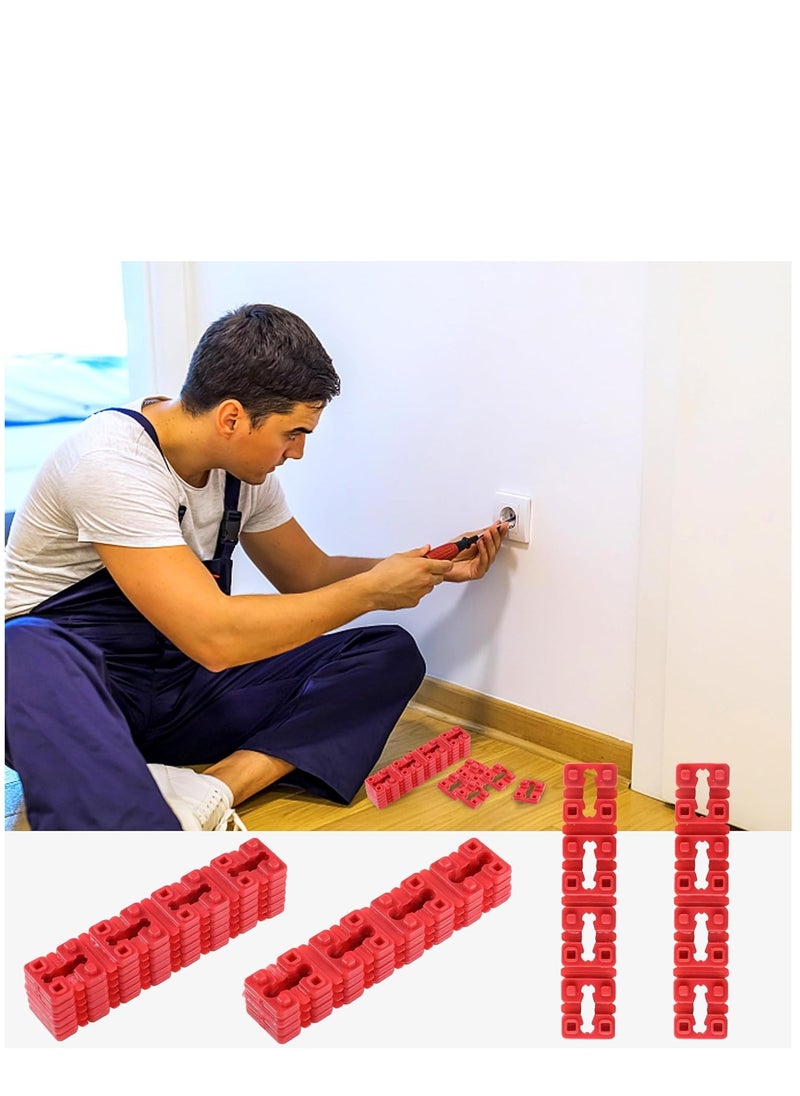 Generic - 36Pcs Electrical Outlet Spacers, Red Outlet Spacers for Electrical Box Outlet Spacers Shims Switch Receptacle Spacers Socket Spacers for Electrical Box or Loose Outlet Plug Fix Plastic - Image 1