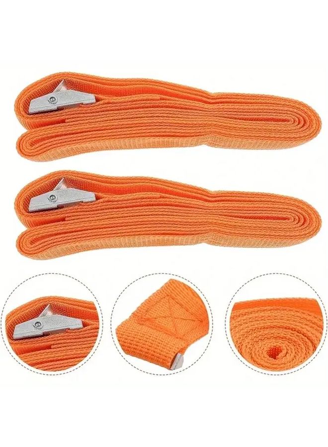 4pcs Heavy Duty Cargo Straps With Metal Buckles Adjustable Bike Rack Tie Downs - Image 2