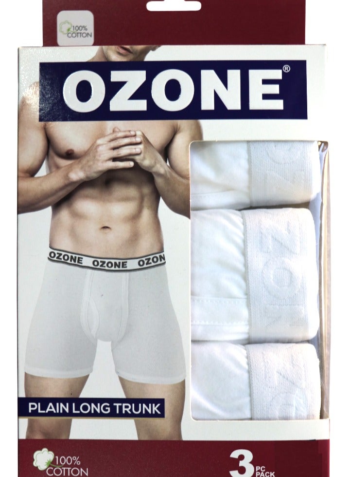 أوزون رجل طويل الجذع الأبيض 3 قطعة القطن - Image 1