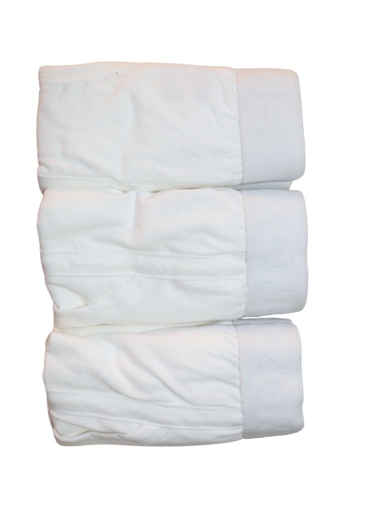 أوزون رجل طويل الجذع الأبيض 3 قطعة القطن - Image 2