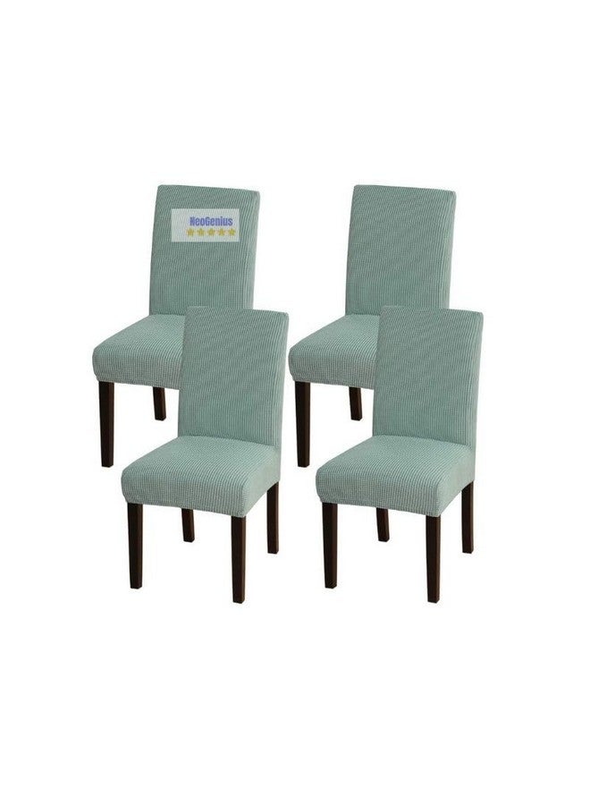 NeoGenius Premium Elegant Dining Room Chair Covers, Slipcovers Set of 6, Spandex Super Fit Stretch Removable Washable Chair Covers, Protector -for Dining Room (Dining Room Chair Covers_Pea Green, 6) - Image 2