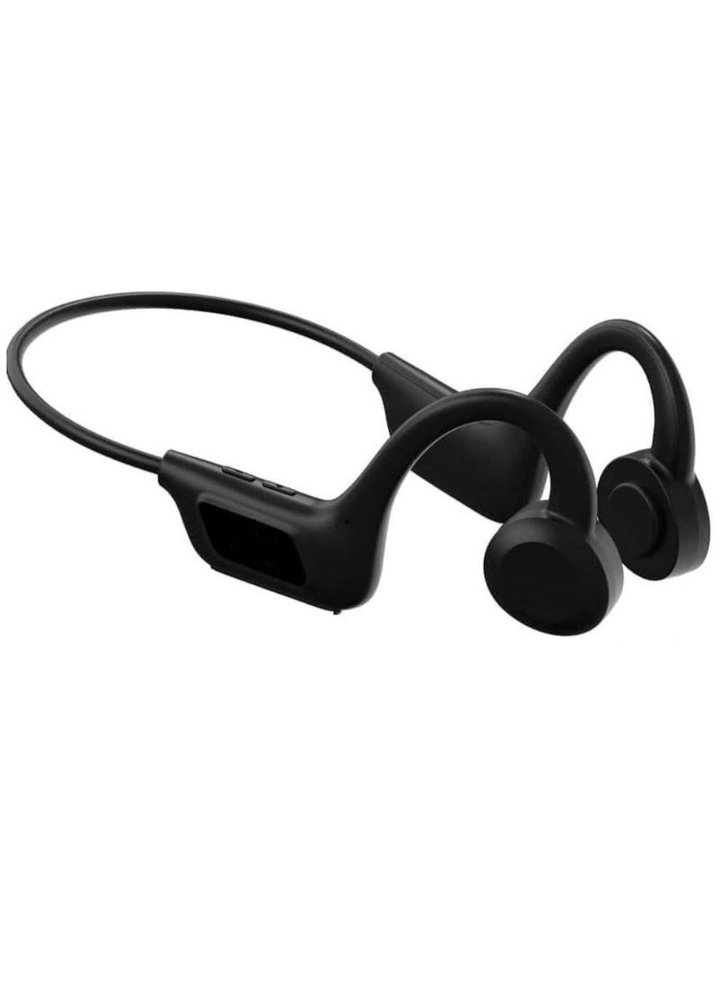 ELTRAZONE ELTRAZONE Open Ear Wireless Bluetooth Headphones – Air Conduction Earbuds for Running, Workout & Cycling | Waterproof IPX5, Over-Ear Design with Built-In Mic for iPhone & Android, Gym Use (Black)