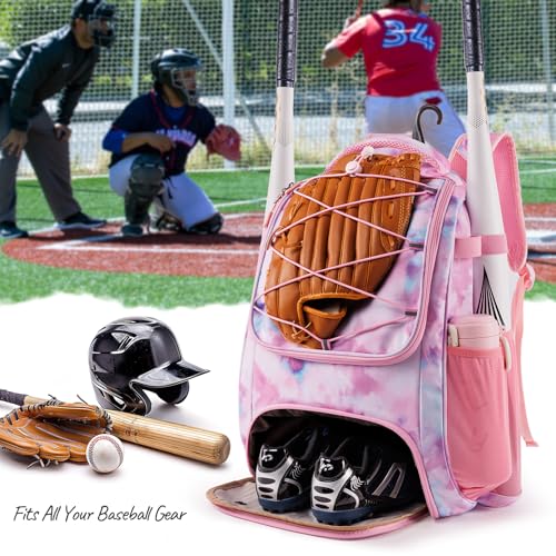 VIGEGARI Youth Baseball Bag Backpack with Bat Holder for Boys Girls Baseball Softball Bat Bag for TBall Equipment Kids Baseball Backpack with Shoe Compartment Glove Storage - Image 3