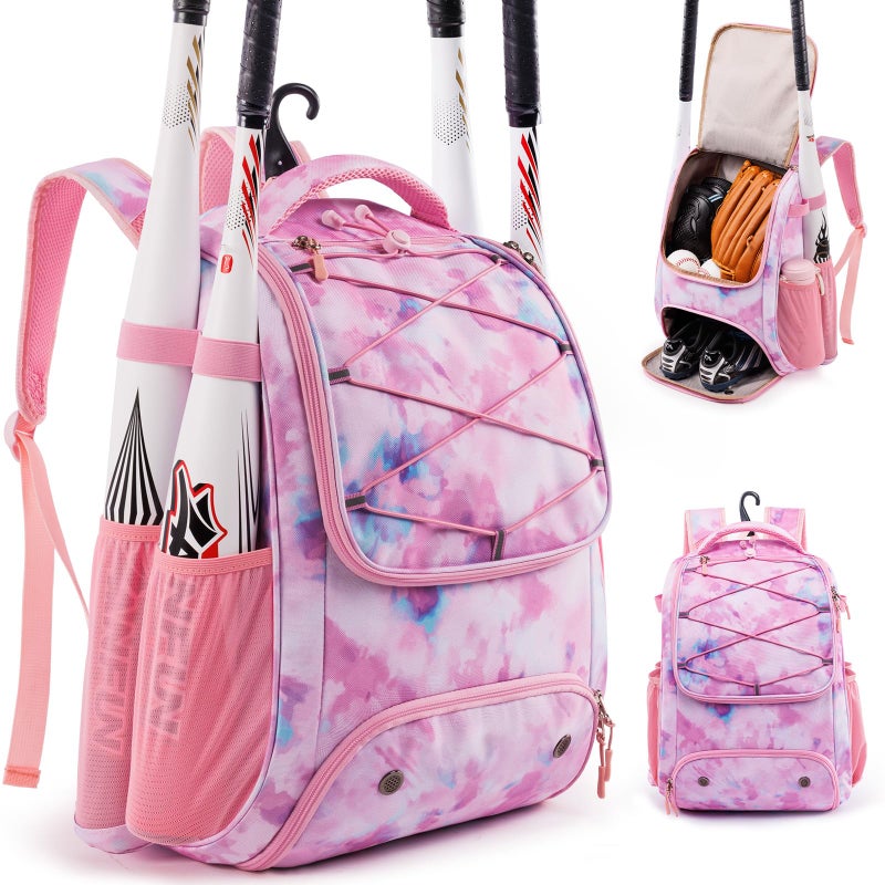 VIGEGARI Youth Baseball Bag Backpack with Bat Holder for Boys Girls Baseball Softball Bat Bag for TBall Equipment Kids Baseball Backpack with Shoe Compartment Glove Storage - Image 2
