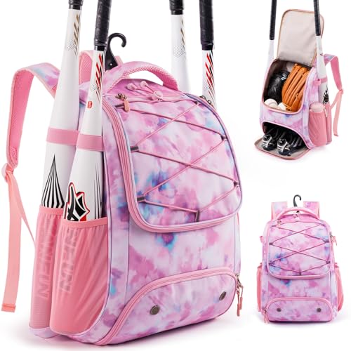 VIGEGARI Youth Baseball Bag Backpack with Bat Holder for Boys Girls Baseball Softball Bat Bag for TBall Equipment Kids Baseball Backpack with Shoe Compartment Glove Storage - Image 1