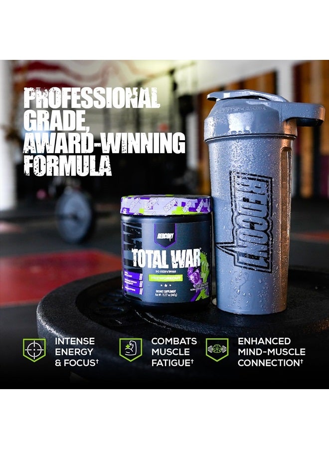 Total War Pre Workout Powder, Rainbow Candy - Beta Alanine + Citrulline Malate Vegan & Keto Friendly Preworkout for Men & Women with 320mg of Caffeine (50 Servings