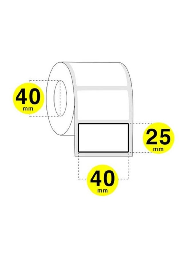 2 Rolls Thermal Label Sticker White - Image 2