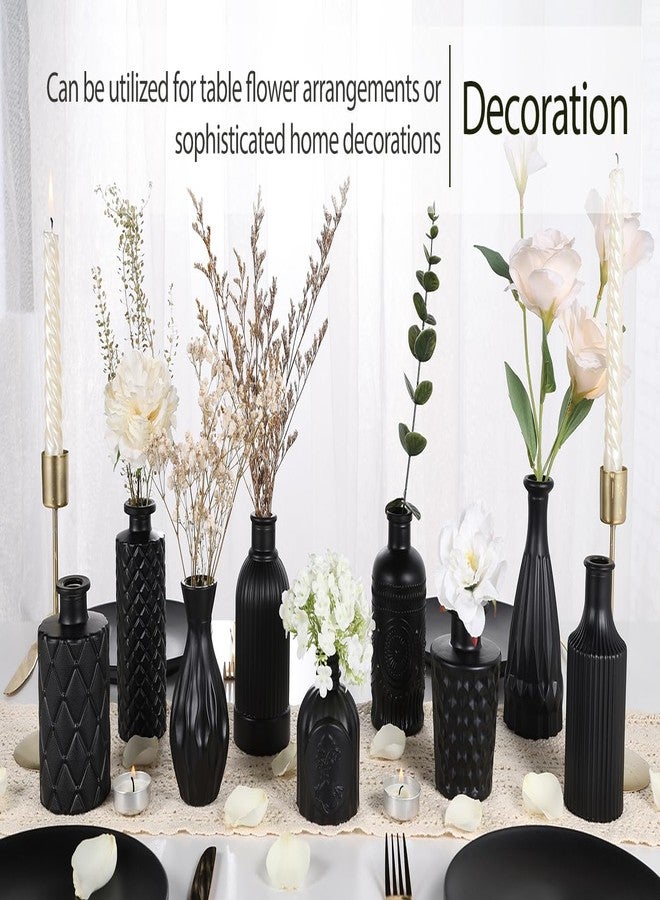 TBWIND 12pcs Black Bud Vases for Flower - Image 2