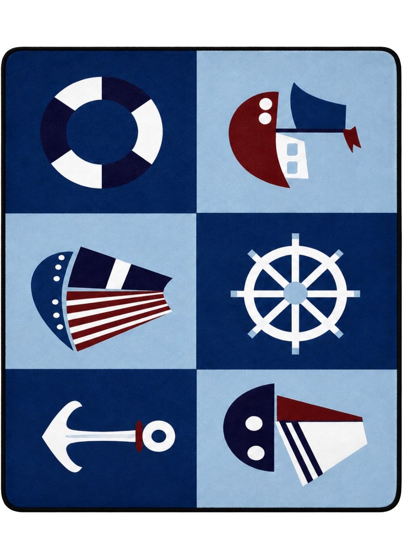 Factory Price - Sailor Play Mat & Rug - Navy Blue - Image 1
