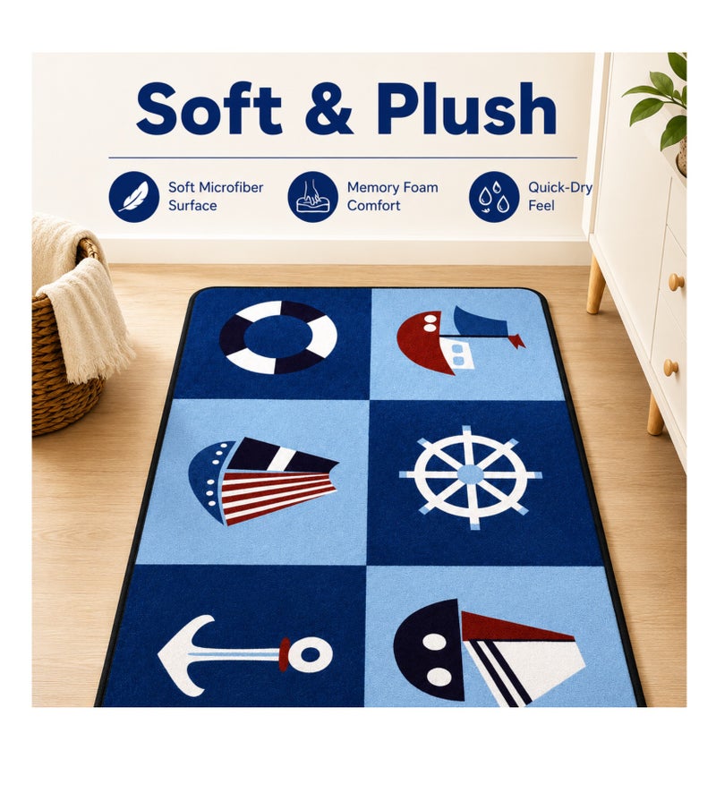 Factory Price - Sailor Play Mat & Rug - Navy Blue - Image 4