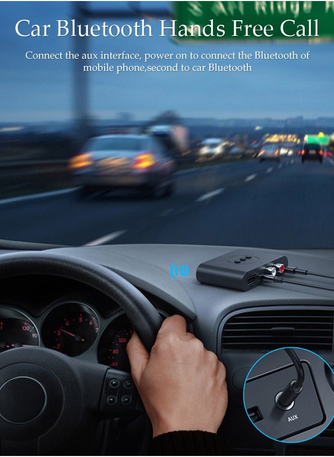 DUNISO - Bluetooth Receiver,Bluetooth 5.0 Car Adapter,Audio Receiver,Supports USB Flash Drive, Hands Free Calling, NFC connection,Apply to Mobile，Pad，TV，Audio，Amplifier，Home Theater,78*48*18mm - Image 1